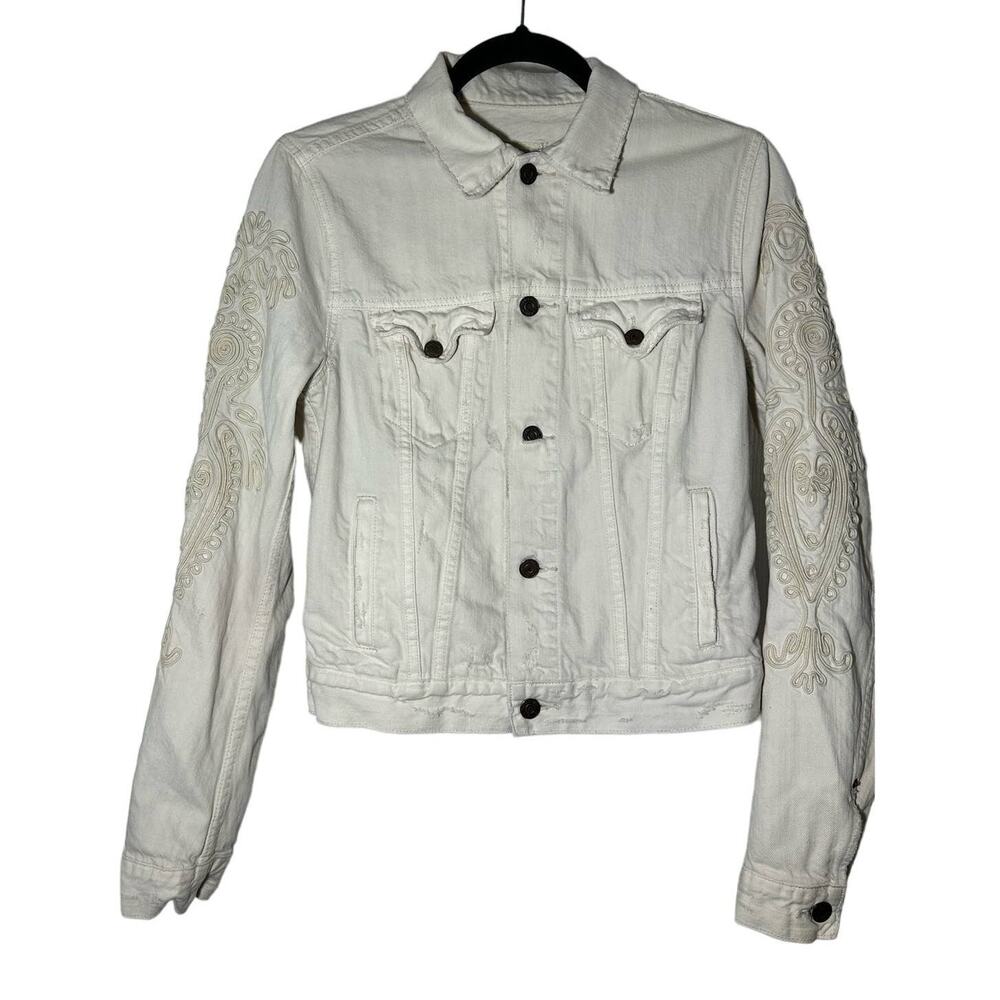 Denim & Supply By Ralph Lauren Embroidered Sleeve Jacket Size Petite Small